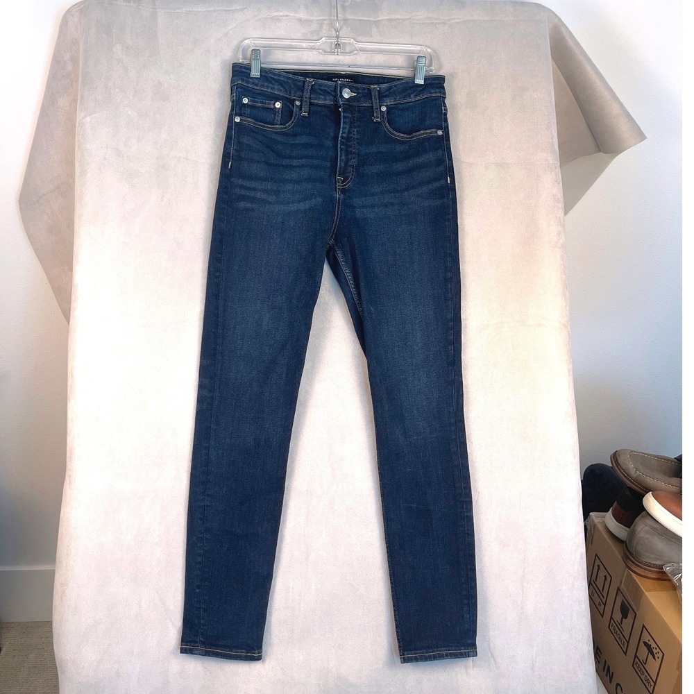 Free Assembly Womens Skinny Jeans Dark Wash Denim Size 10 High Rise Stretch City